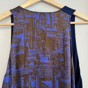 Philip Lim Silk Navy Blue Sleeveless Dress with pockets